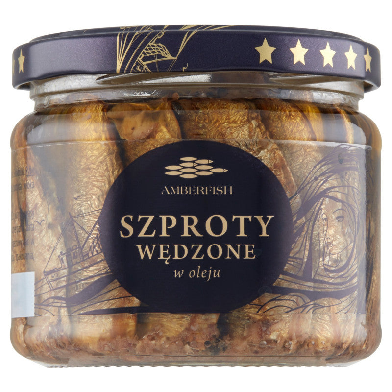 Amberfish Szproty wędzone w oleju 250 g