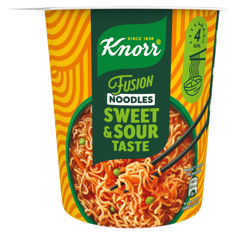 Knorr Fusion Kluski z mieszanką przyprawową o smaku słodko kwaśnym z sosem słodko kwaśnym 82 g