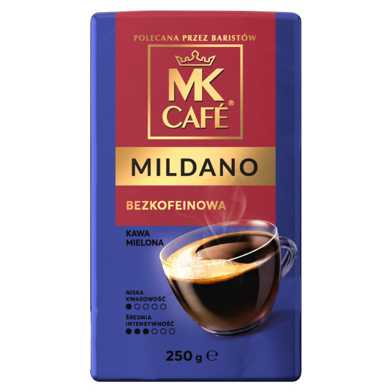 MK Café Mildano Kawa palona mielona bezkofeinowa 250 g