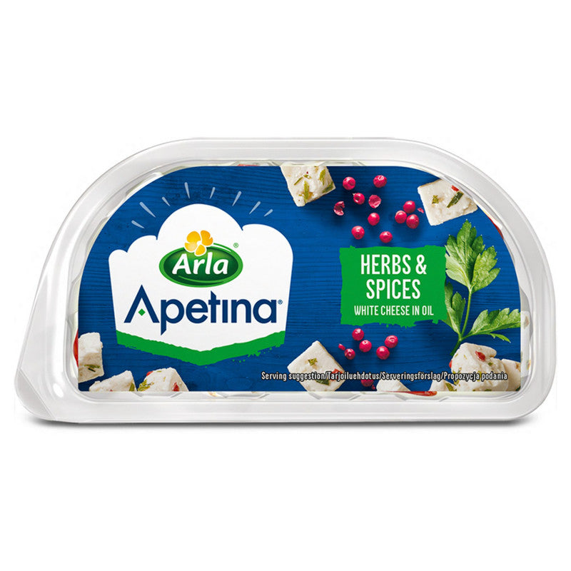 Arla Apetina Ser biały typu śródziemnomorskiego w zalewie olejowej z ziołami 100 g