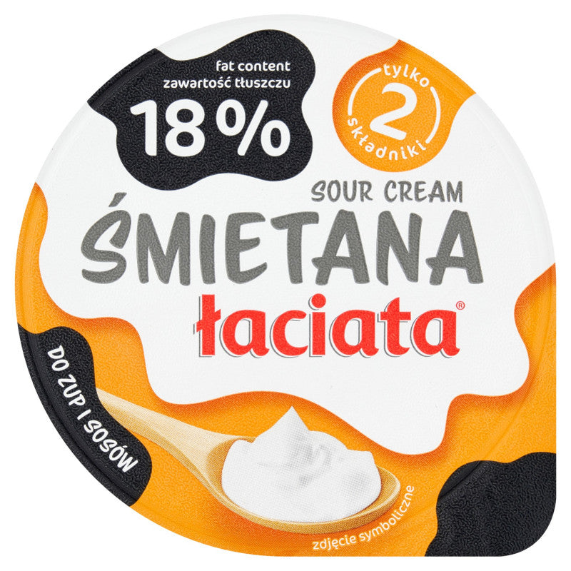 Łaciata Śmietana 18 % 180 g