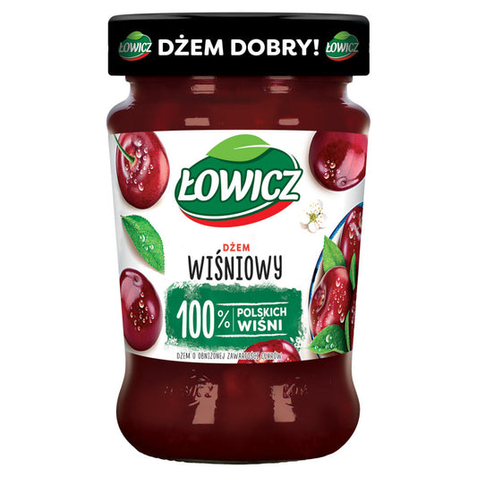 Łowicz Dżem wiśniowy o obniżonej zawartości cukrów 280 g