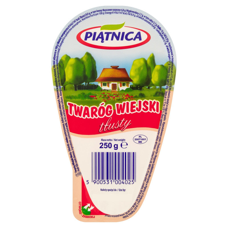 Piątnica Twaróg wiejski tłusty 250 g